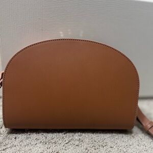 Quince Italian Leather Dome Crossbody, Camel, NWOT